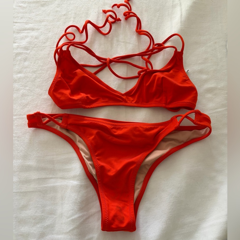 J Crew Red Strappy Women’s Bikini